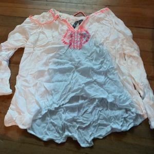 white flowy long sleeve